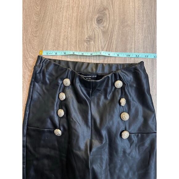 Generation Love Dawson Vegan Leather Button Leggings Black size XS - Picture 9 of 9